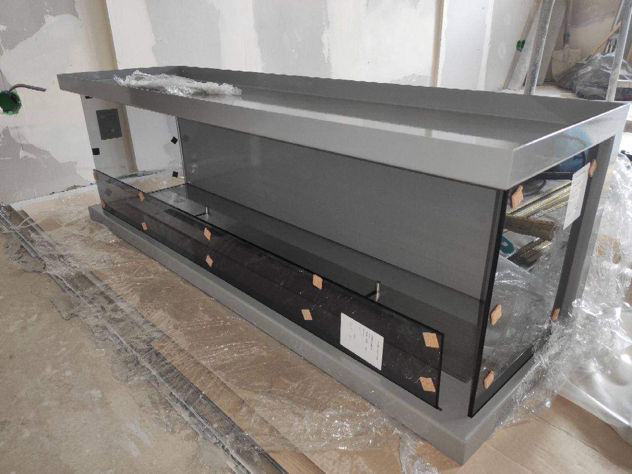 Биокамин RuFire VT1200 в сером цвете и тонированными стёклами!