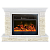 Каминокомплект Glenrich Панорама Мисхор 28 (беленый дуб)+Newflame