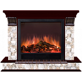 Каминокомплект Glenrich Панорама Арбат Sharm 39 (красное дерево)+Sharm 39 BL