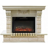 Каминокомплект Real Flame Gracia (белый дуб с патиной)+Kendal 24 (Грация)