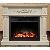 Каминокомплект Real Flame Silvia 26 (белый дуб)+Moonblaze Lux BL S