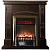 Каминокомплект InterFlame Мэри (темный дуб)+Fobos Brass