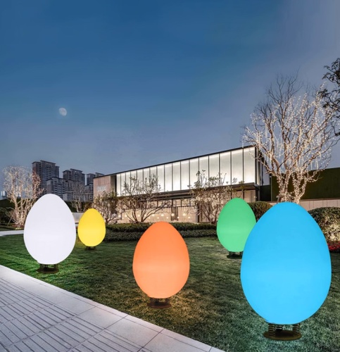 Светильник Яйцо 116х180 солнечная батарея, RGB