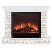 Каминокомплект Glenrich Панорама Алтай Sharm 39 (белый)+Sharm 39 BL