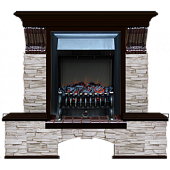 Каминокомплект Glenrich Бостон К Мисхор (венге)+Fobos Black