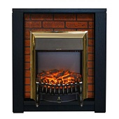 Каминокомплект Real Flame Skagen кирпич (темный орех)+Fobos-S BR