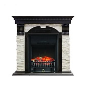 Каминокомплект Royal Flame Dublin арочный сланец белый (темный дуб)+Fobos FX Black