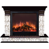 Каминокомплект Glenrich Панорама Карелия Sharm 33 (венге)+Sharm 33 BL