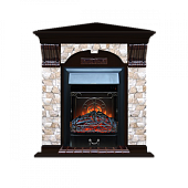 Каминокомплект Glenrich Арочный Арбат угловой (венге)+Majestic Black