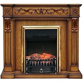 Каминокомплект Royal Flame Neapol (античный дуб)+Fobos FX Brass