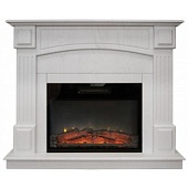Каминокомплект Real Flame Carolina (белый дуб)+Kendal 24 (Каролина)