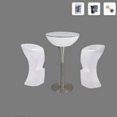 Комплект светящейся мебели Стол+2 стула V2