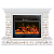 Каминокомплект Glenrich Панорама Алтай 28 (беленый дуб)+Newflame