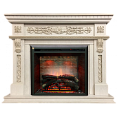 Каминокомплект Real Flame Estella (белый дуб)+Leeds 26 SD