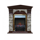 Каминокомплект Glenrich Арочный Алтай угловой (дуб)+Fobos Brass