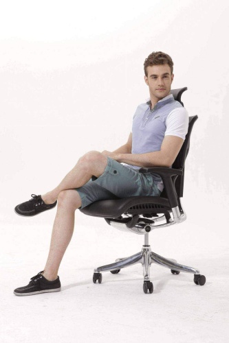 Ортопедическое кресло Falto Leather Premium SL Чёрное