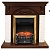 Каминокомплект Royal Flame Bern мелкий сланец (темный дуб)+Fobos FX Brass