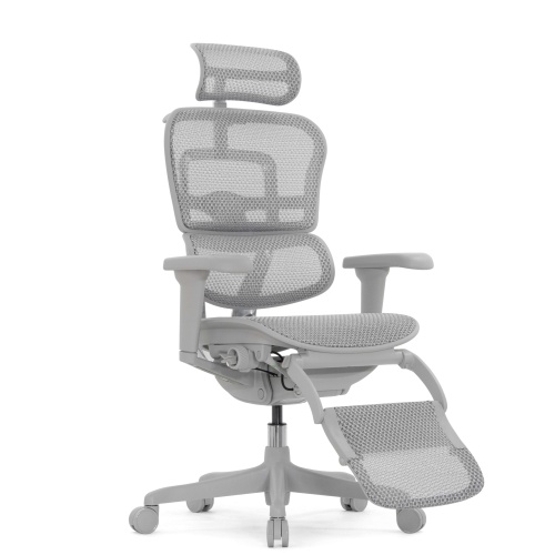 Ортопедическое кресло Falto Ergohuman 2 Ultra Footrest Серое